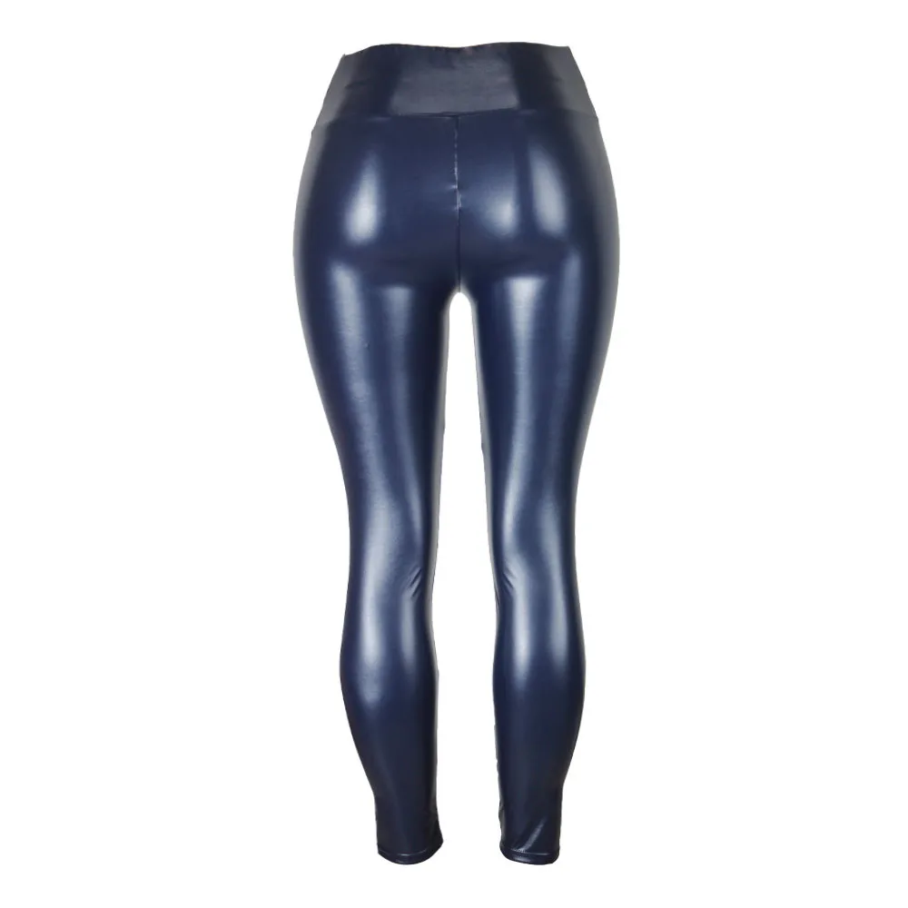 Krisnanas Black Leather Pants for Woman 2025 Slim Fit High Waist Stylish Solid Color Pu Pencil Pant Female Trousers 68365