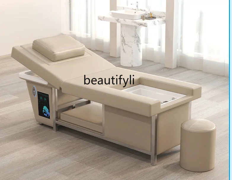 High-End Electric Bed Beauty Salon Special Shampoo Massage Bedside Treatment Bed Water Circulation Fumigation Foot Bath