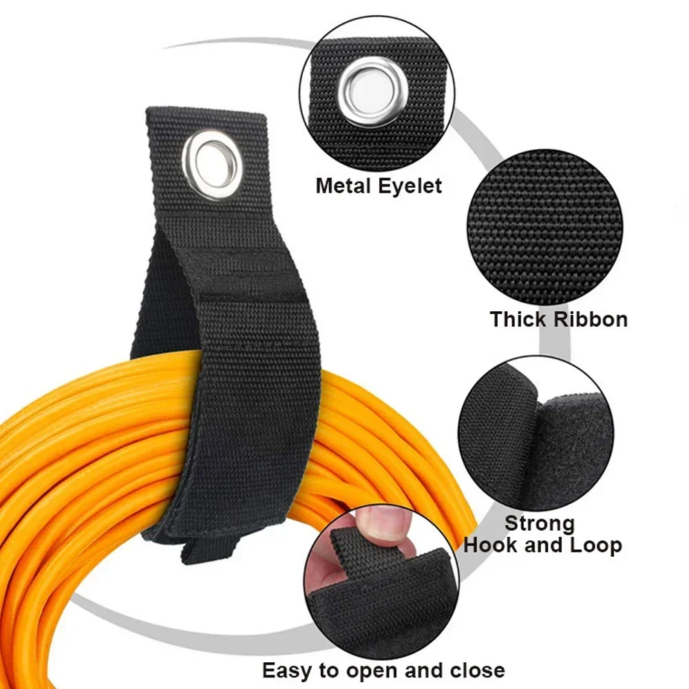 Nylon Heavy Duty Storage Straps Extension Cord Cable Wire Ties Hose Organizer Wrap Garage Tools Holder Home Organization Hooks