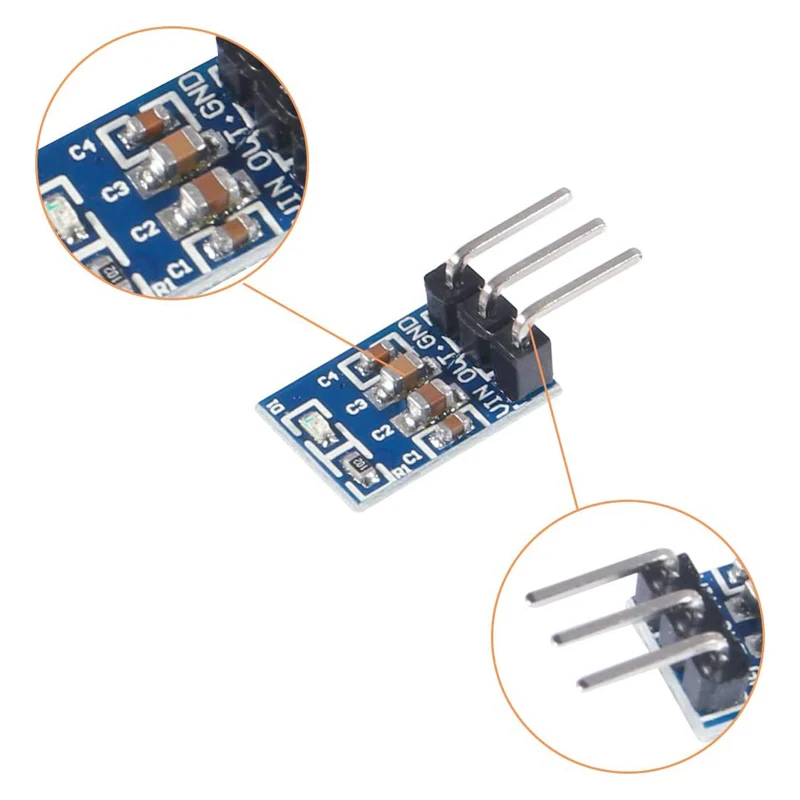 4 Pcs AMS1117 3.3V Soldering Kit DC 4.75V-12V to 3.3V Voltage Linear Regulator 3 Pins 800mA Mini Step Down Converter Buck Module