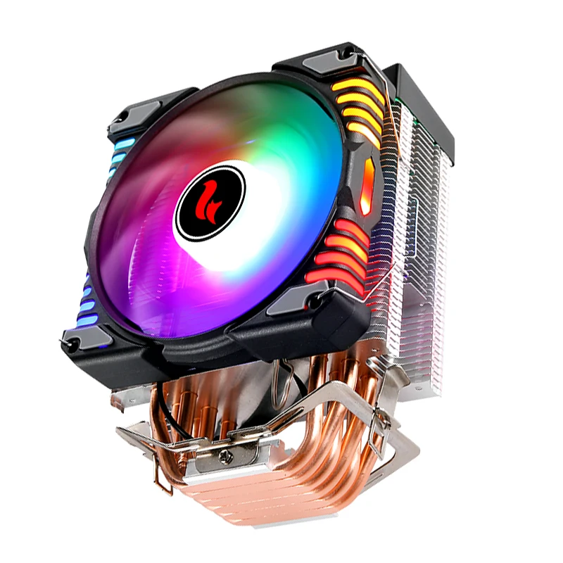 HNHU CPU Air-cooled Processor 4/6 Heat Pipes Radiator AM4 Cooler ARGB 120mm Fan 4 pin/PWM install LGA115x 1200 1700 2011 X79 X99