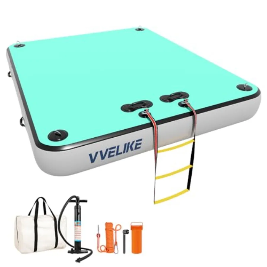 

Надувной плавучий док для бассейна/озера 5/8/10 футов, с нескользящей поверхностью, из прочного ПВХ, идеально подходит для яхт и активного отдыха на воде