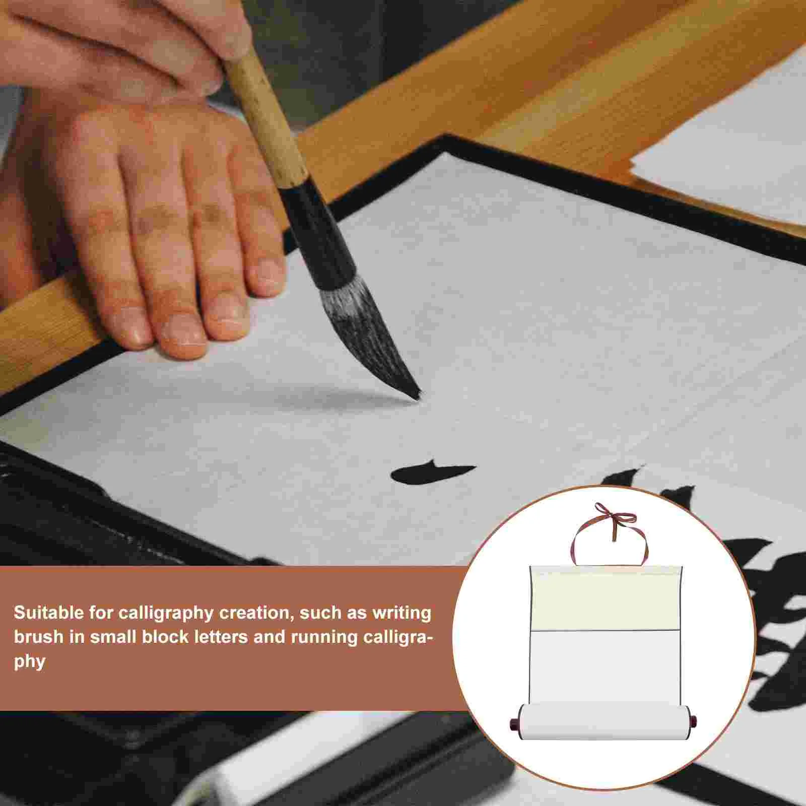 Blank Scroll Hanging Chinese Paper Calligraphy Multi-function Xuan Painting Supply Rice