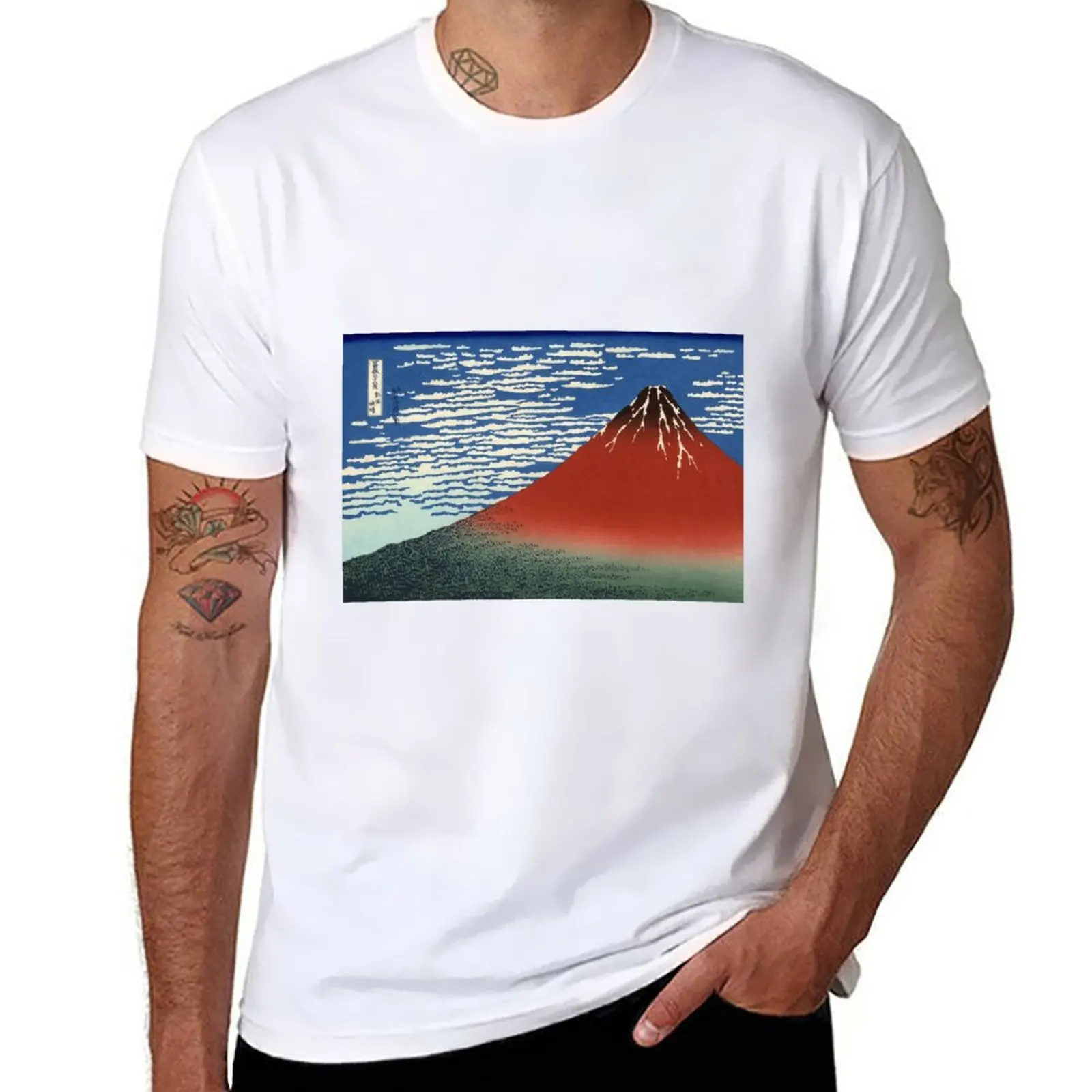 New Hokusai 'Fine Wind, Clear Morning' T-Shirt shirts graphic tees boys white t shirts t shirts for men