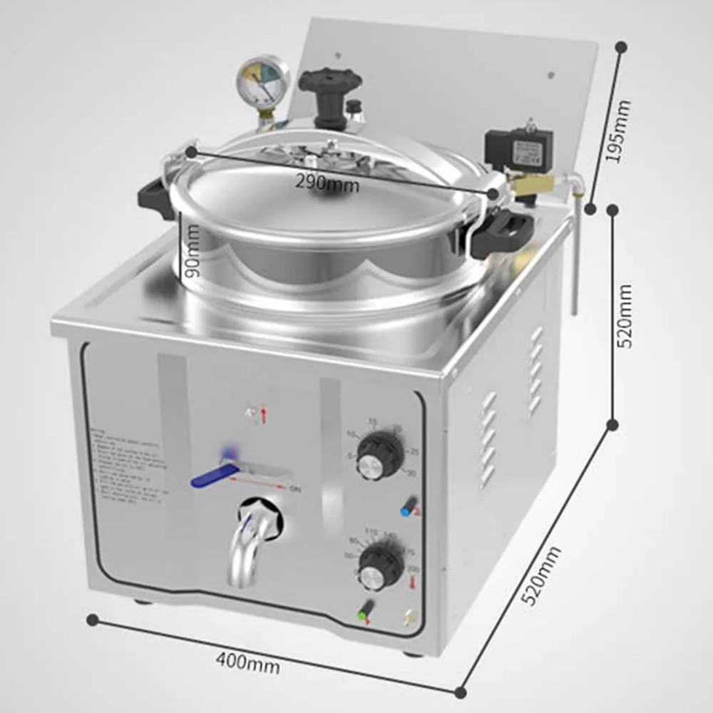 2025 ใหม่ Commercial Fryer ทําอาหาร Pan16L ไฟฟ้าทอดไก่อุปกรณ์ Freidora Friteuses Electriques