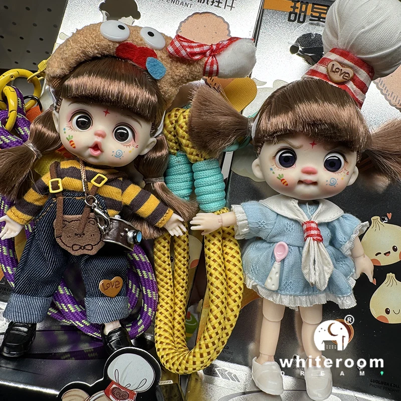 bjd doll Dolls for girls Labbu doll pocket mini blyth girl Doll Barbi cry Baby Rainbow Ball jointed doll Mobile phone Decoration