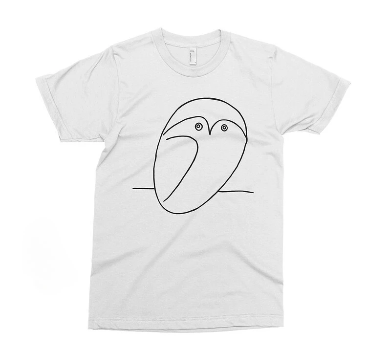 Owl Pablo Picasso T-shirt Art Bird Sketch Salvador Dali van Gogh Matiss Mondrian Brac Lovely gift Personality Art aesthetics top