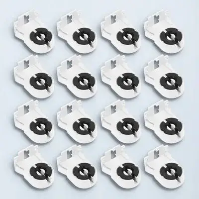 

50pcs Fluorescent Lamp Durable Light Tube Holder Easy Install Household Bulb Socket Replacement For Kitchen Bedroom Shop Ceiling
