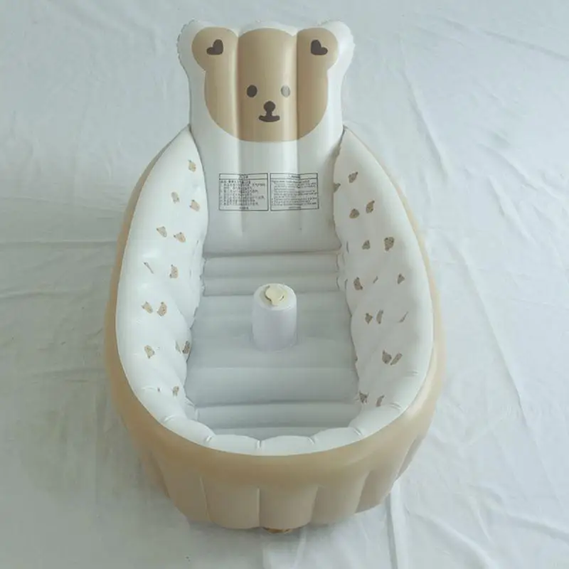 A5YC Gentle aufblasbare Babys Badewanne tragbarer Innenräume Freien Nonslip Basis für ein sicheres hautfreundliches Baden