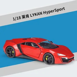 1:18 Lykan HyperSport modello di auto simulazione lega Diecast modello di auto collezione regalo ornamenti modello di auto B669