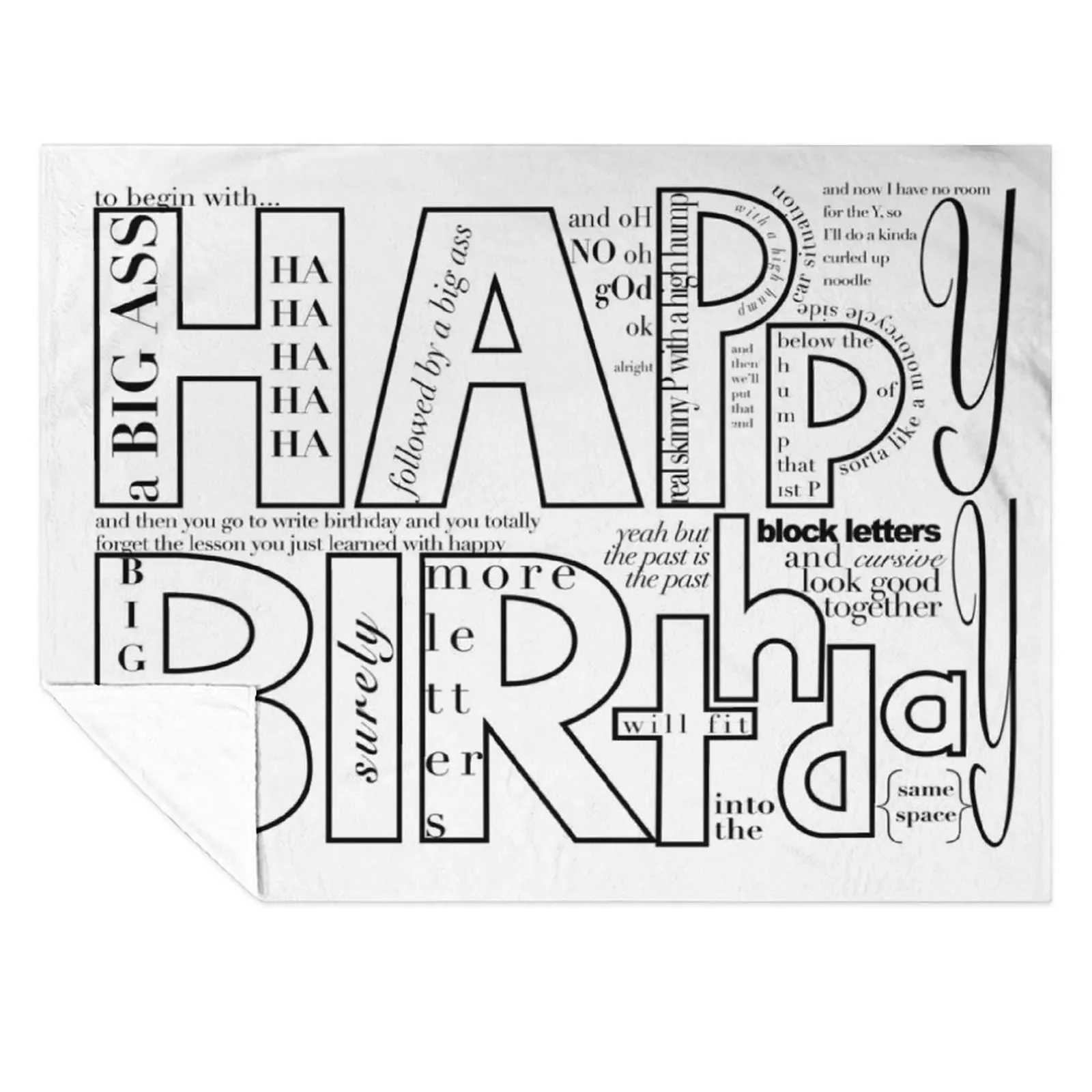 

john mulaney happy birthday sign Throw Blanket Weighted Blankets For Sofas Tourist Loose Blankets