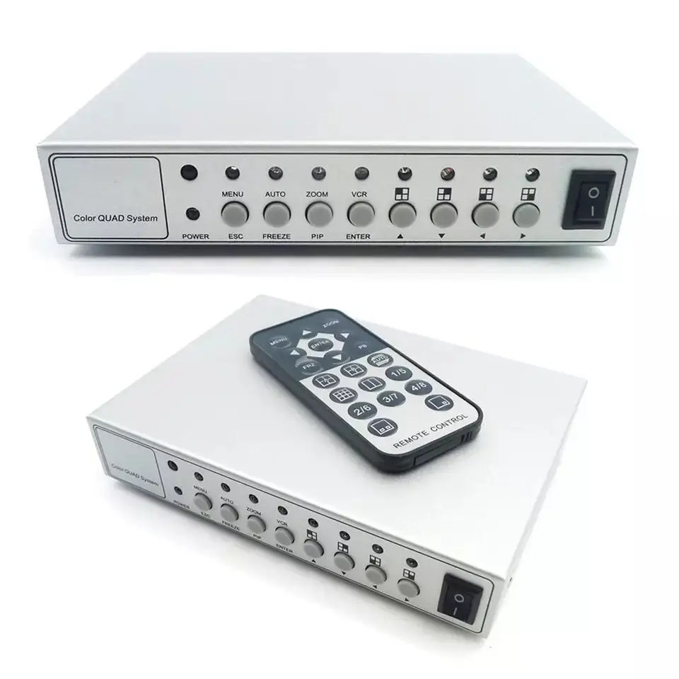 4 Input 1 Output BNC Video Quad Splitter CCTV Video Camera Processor System Kit Switcher For Analog Signal Carmeras