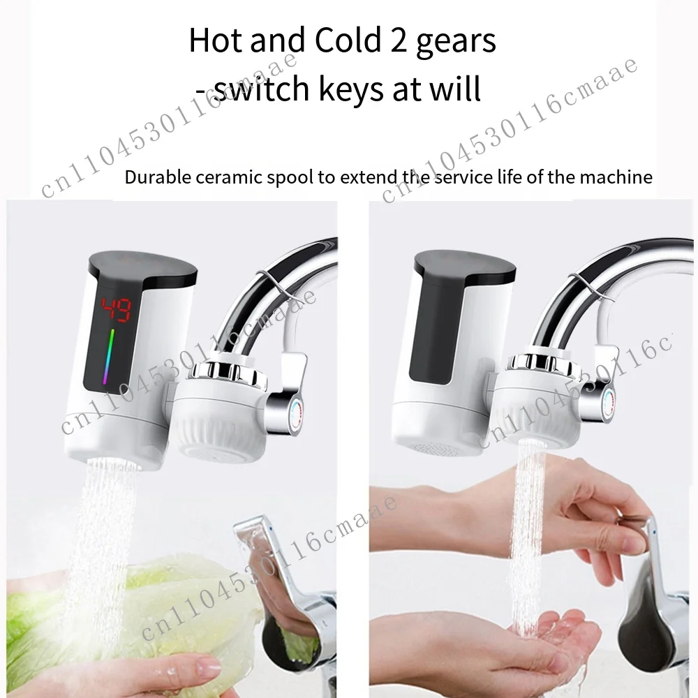 Prefab Houses Tap Hot Water Heater 3S Instant Tankless Fast Heating Tap Electric Water Kitchen Faucets with LED Digital Display