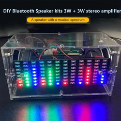 DIY Bluetooth Speaker Kit Electronics 45Ohm music acoustic control multicolor spectrumSoldering Project Practice Solder Assembly