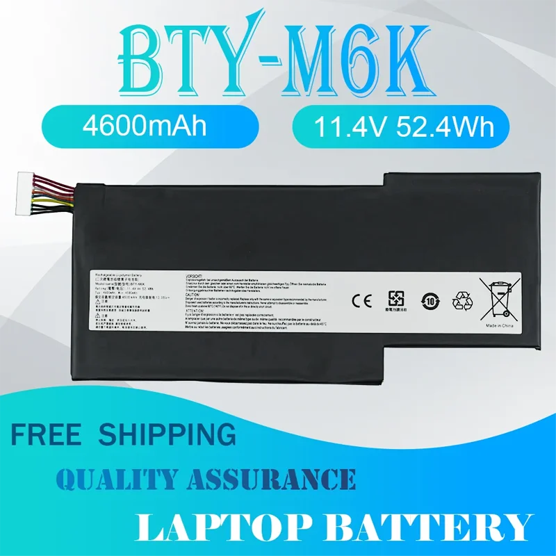 BTY-M6K batería del ordenador portátil para MSI MS-17B4 MS-16K3 GF63 Thin 8RD 8RC GF75 Thin 3RD Bravo 15 A4DCR 17 A4DDR GF65 Thin 9SE/SX