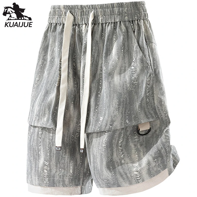 

Men's shorts in sizes 6XL, 7XL, 8XL, summer new men's shorts, sport solid color casual pants, five-point fitness sport pant 1503