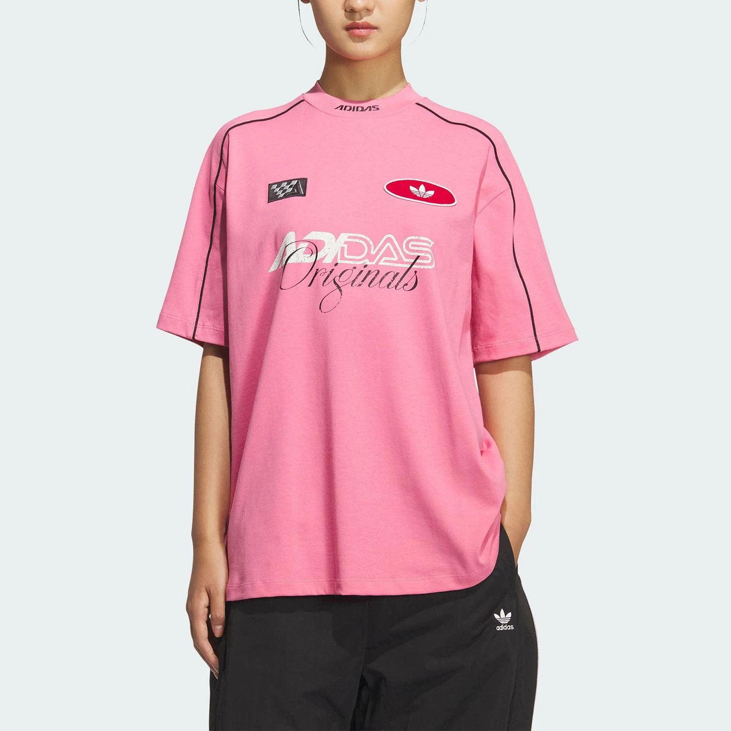 adidas-genuine-clover-women's-fashionable-knitted-breathable-casual-short-sleeved-kg6679