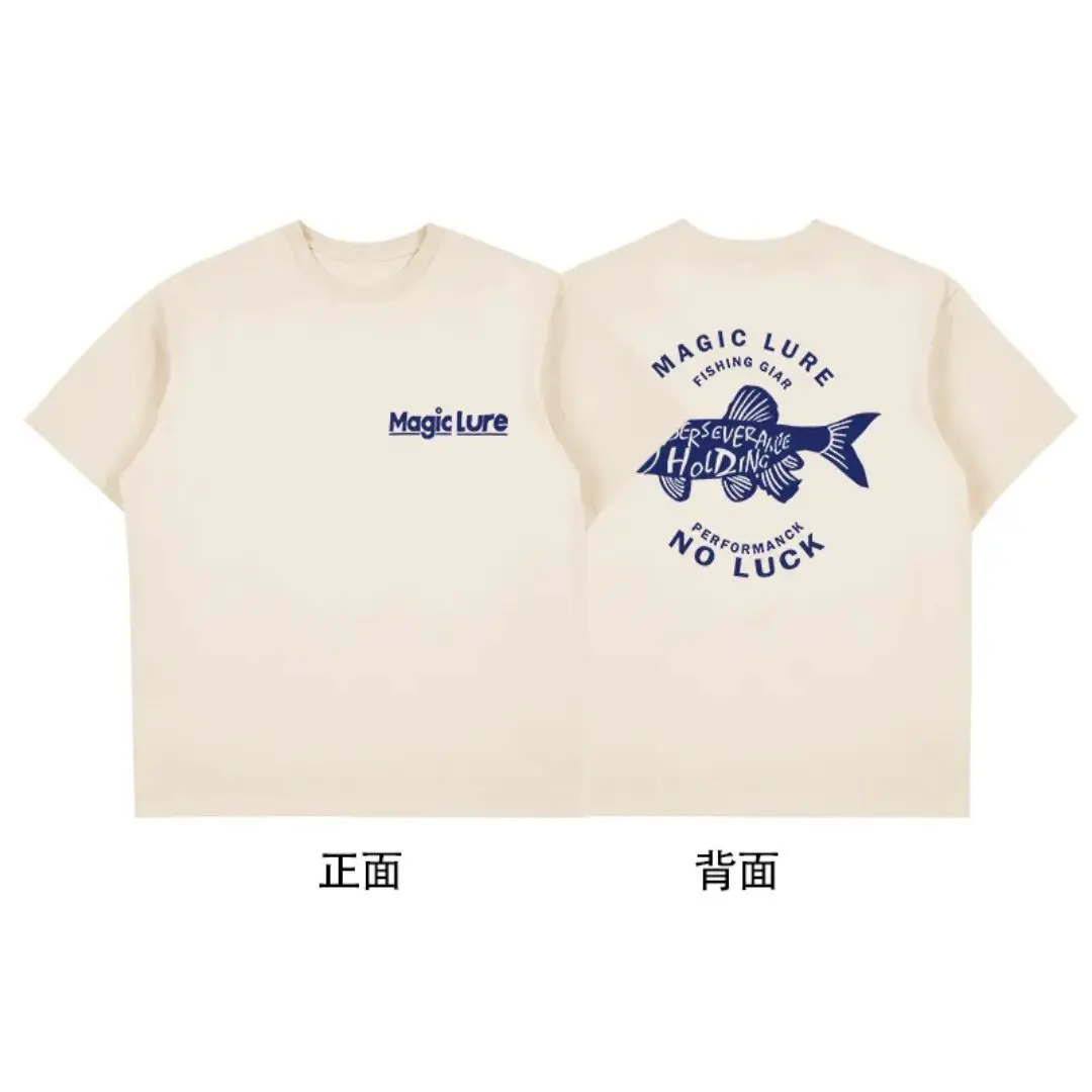 Summer New lure fishing Printing Trend aquarist Fashion Graphic T-Shirts couple Casual Short Sleeve Loose T-Shirt Street Tees