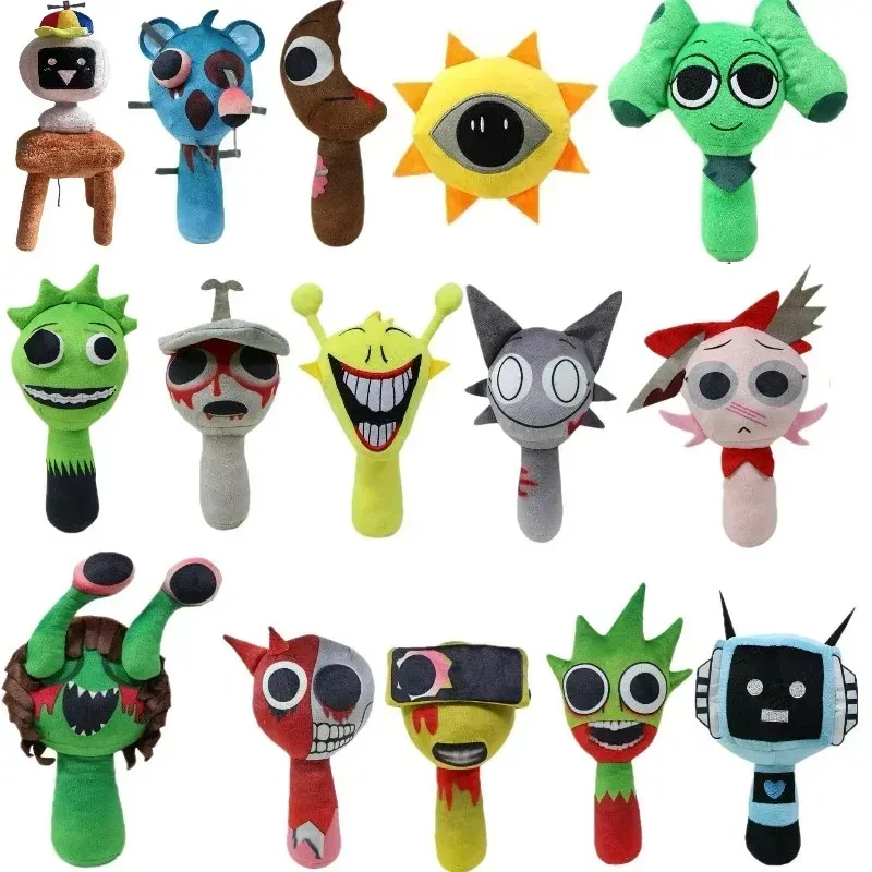 New Sprunki Plush Incredibox Game Anime Plush Kawaii Cute Stuffed Soft Dolls Collection Room Decoration Christmas Gifts Toys