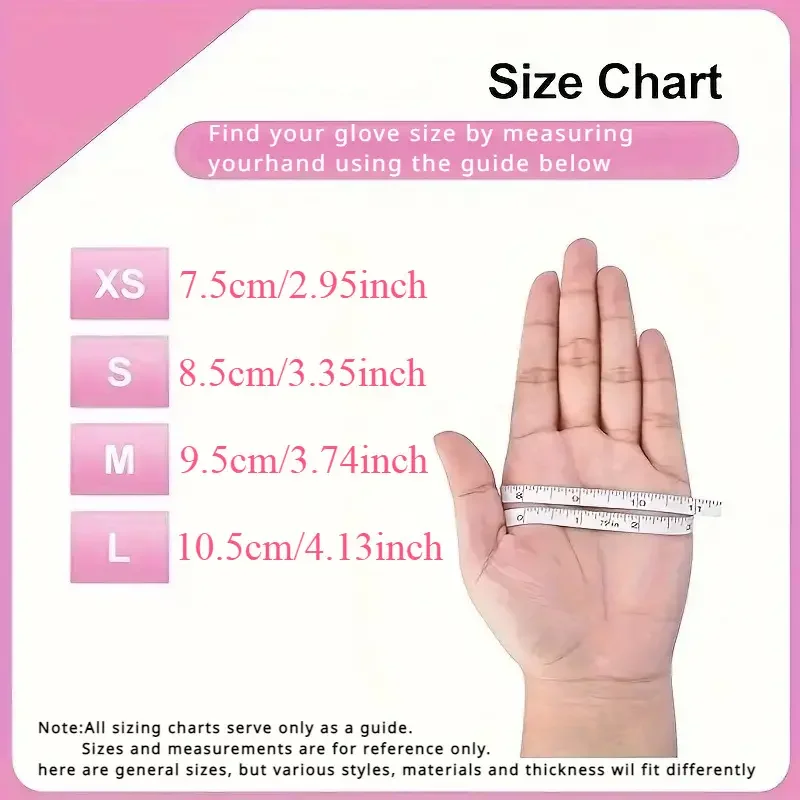 Disposable Pink Nitrile Gloves 20/50/100PCS Powder & Latex Free Kitchen Gloves Women Beauty Salon Cooking Tattoo Hair Dye Gloves