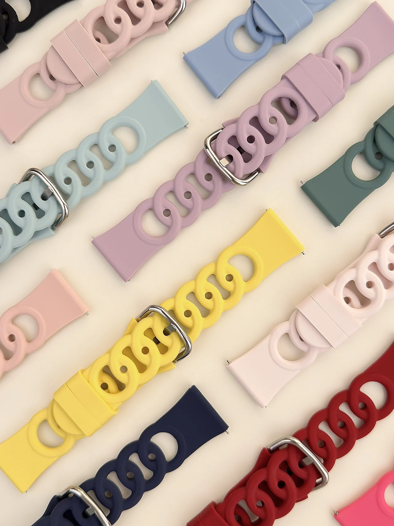 Breathable Donut Cutout Strap Compatible With Huawei FIT3 4 GT Watch 18/20/22mm Multicolor Soft Silicone Watch Accessory
