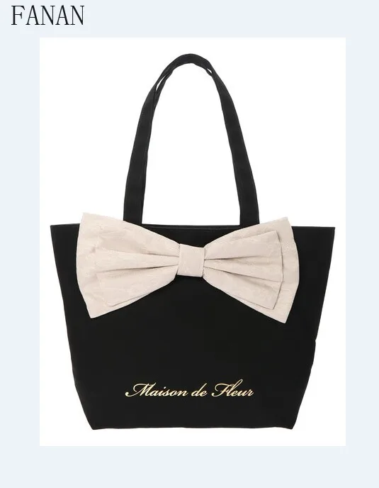 

Lace Bow Waterproof Canvas Handbag Handheld Shoulder Tote Fashion Cute Casual Bag Handbags Zipper Women's Shoulder Bags