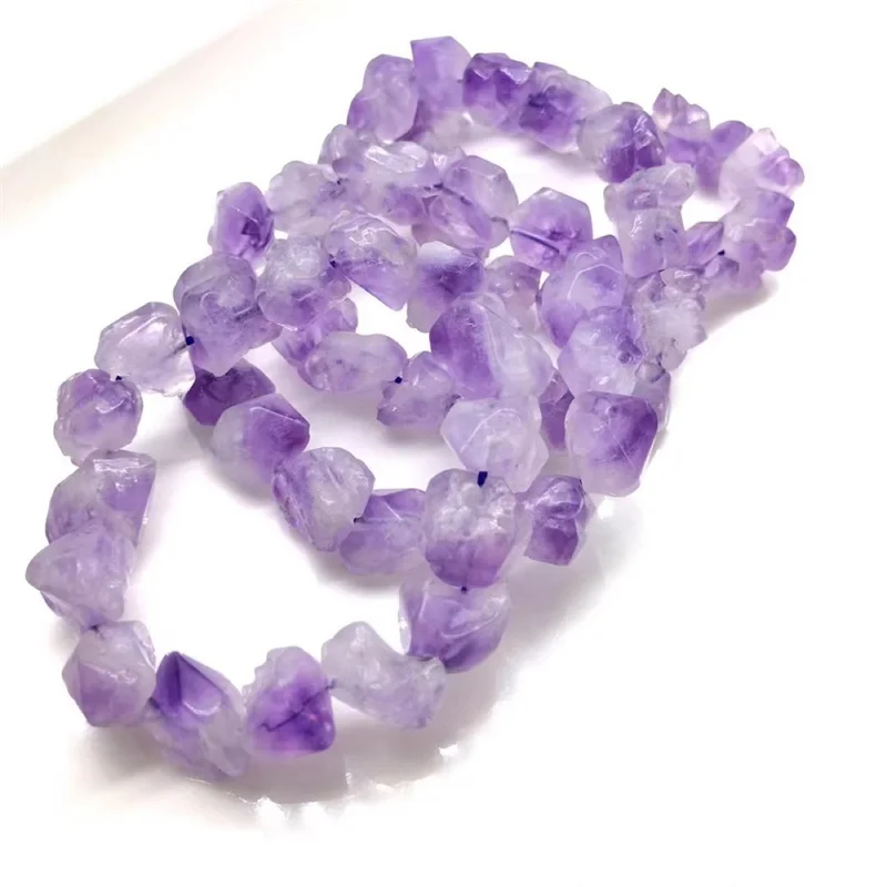 

Natural polished crystal rough stone amethyst raw bracelet jewelry for sale