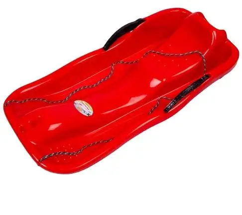 86cm 고밀도 플라스틱 눈썰매, 1~2인용, 내한성, 어린이 및 성인용, 손잡이 2개와 당김줄 포함