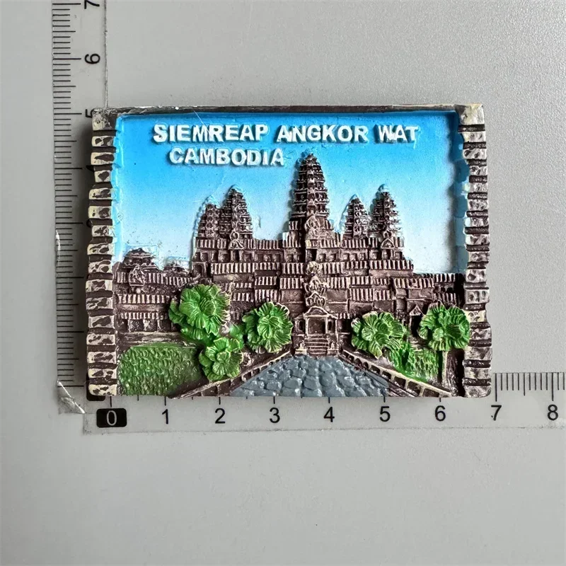 Cambodia Fridge Magnets Southeast Asia Tourist Souvenirs Magnetic fridge Sticker Angkor Wat  Apsara Stickers for Refrigerator