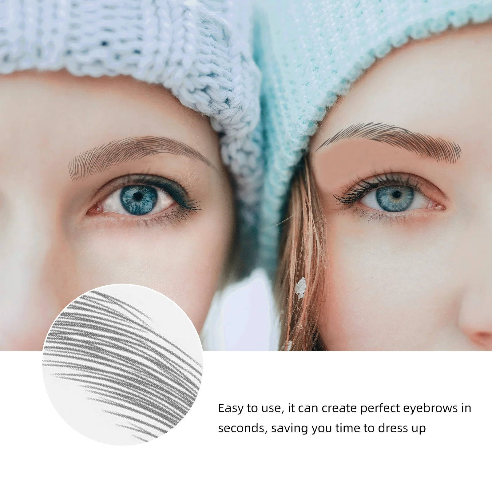 ملصقات الحاجب 6D تشبه الشعر مقاوم للماء الوشم الحاجب المؤقت للحواجب المتناثرة Patchy قابلة لإعادة الاستخدام ماكياج أداة الحاجب كاذبة #1