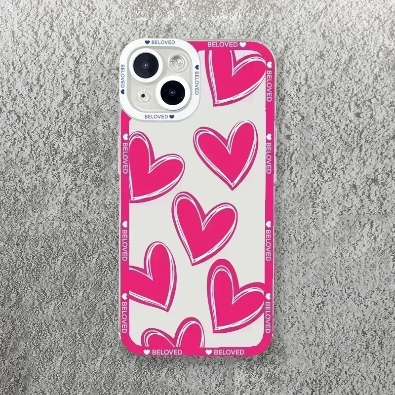 Coque de téléphone transparente souple Love Coussins, coque antichoc de luxe, Xiaomi Redmi 12, 13C, Redmi Note 13, 12 Pro Plus, 5G, 12S, 11S, 11, 10 S, 10