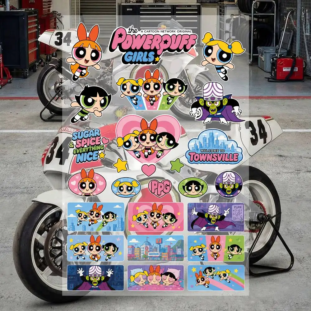 T-H-e P-owerP-uff G-irL-s Wasserdichte Vinyl-Aufkleber für Auto Motorrad Fahrrad Skateboard Laptop Flasche Telefon