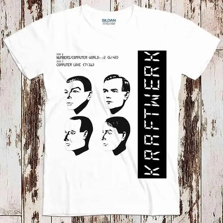 Kraftwerk Promo Label Computer World Love Cool Vintage T Shirt 8004