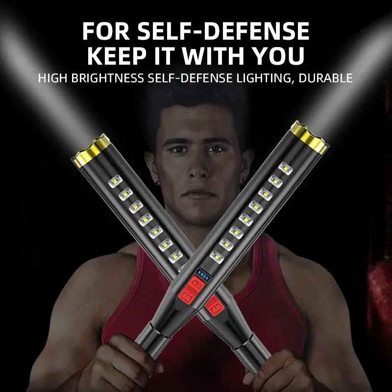 

Мощный фонарь-бэттлфлайттер с USB-зарядкой для улицы, для патрулирования, с COB-подсветкой, для экспорта