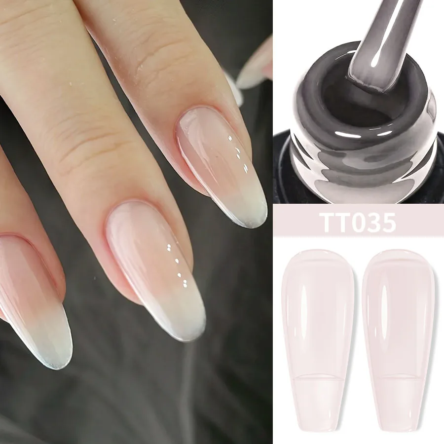 طلاء أظافر جل جيلي تارتو 8 مل، طلاء أظافر جل جيلي عاري بلون البشرة، شبه دائم، مناسب للأظافر المنزلية بنفسك