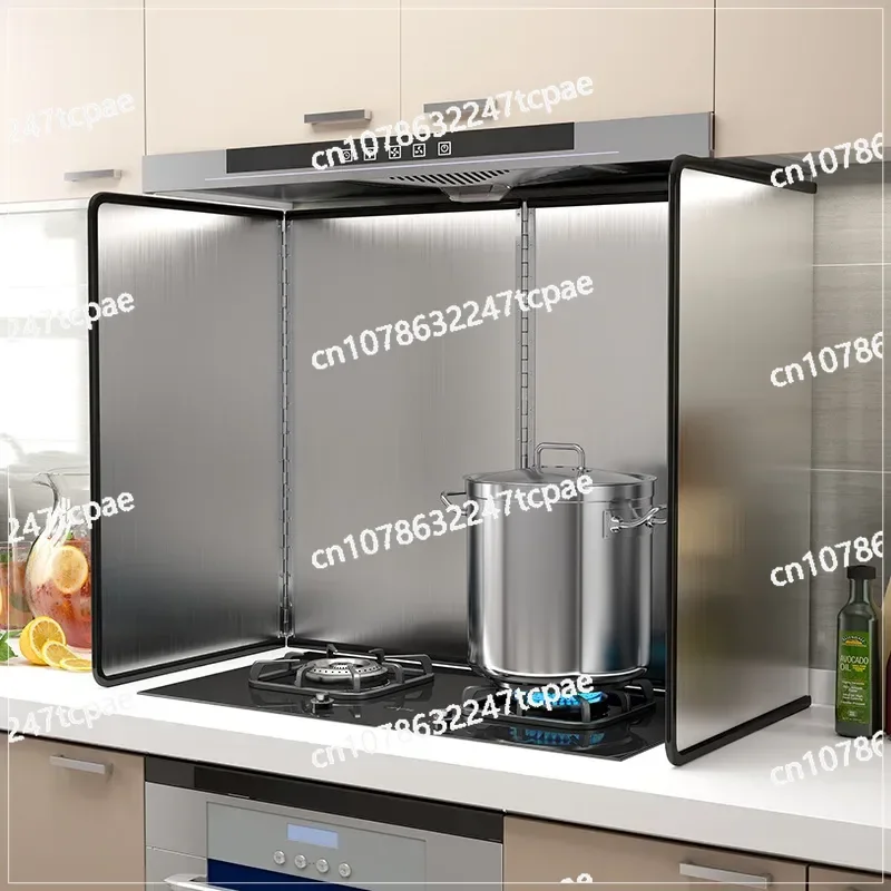 

Kitchen Grease Cooker Stainless Steel Oil Proof Plate Cooking Heat Insulation Anti-splash Hot Baffle