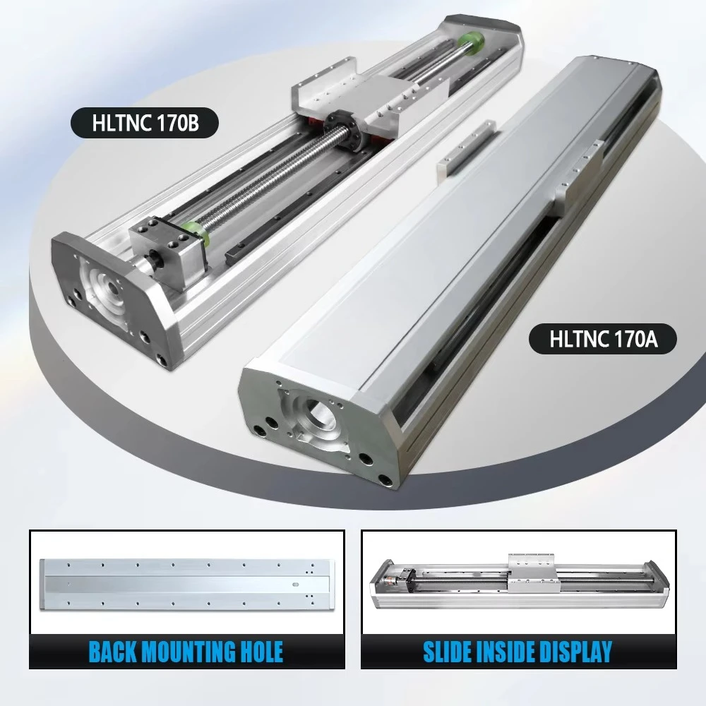 Semi-Enclosed Linear Module HL170A 170mm Sliding Table Linear Stage for Nema23/34 Stepper Motor Nema24/32 Servo Motor