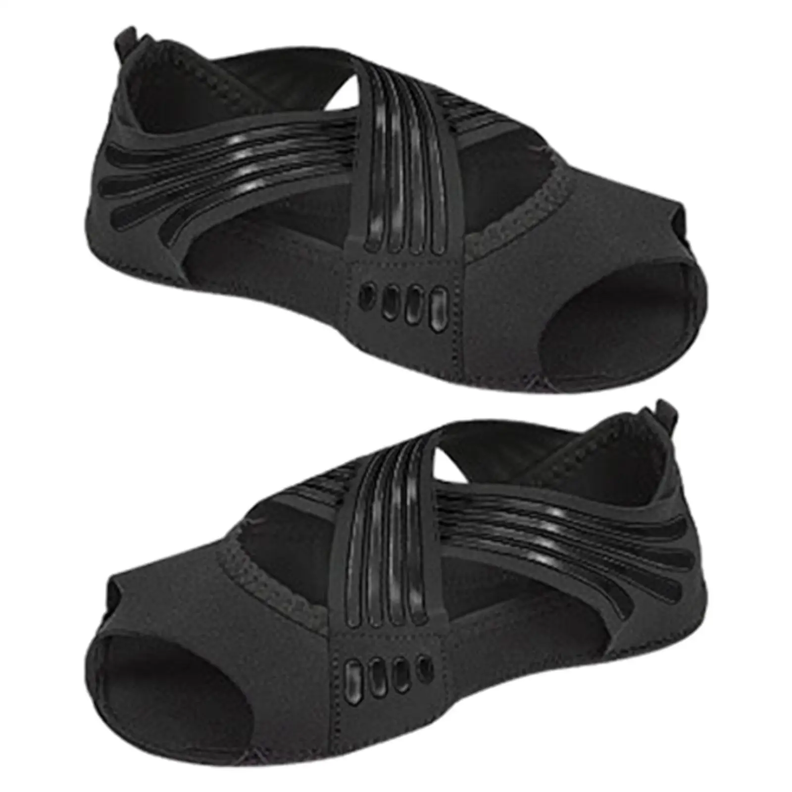 جوارب بيلاتيس جوارب اليوغا غير القابلة للانزلاق مع قبضة للنساء المفتوحة تو تنفس نسيج محبوك الرقص تجريب جوارب يمكن السير بها على الأرض #6