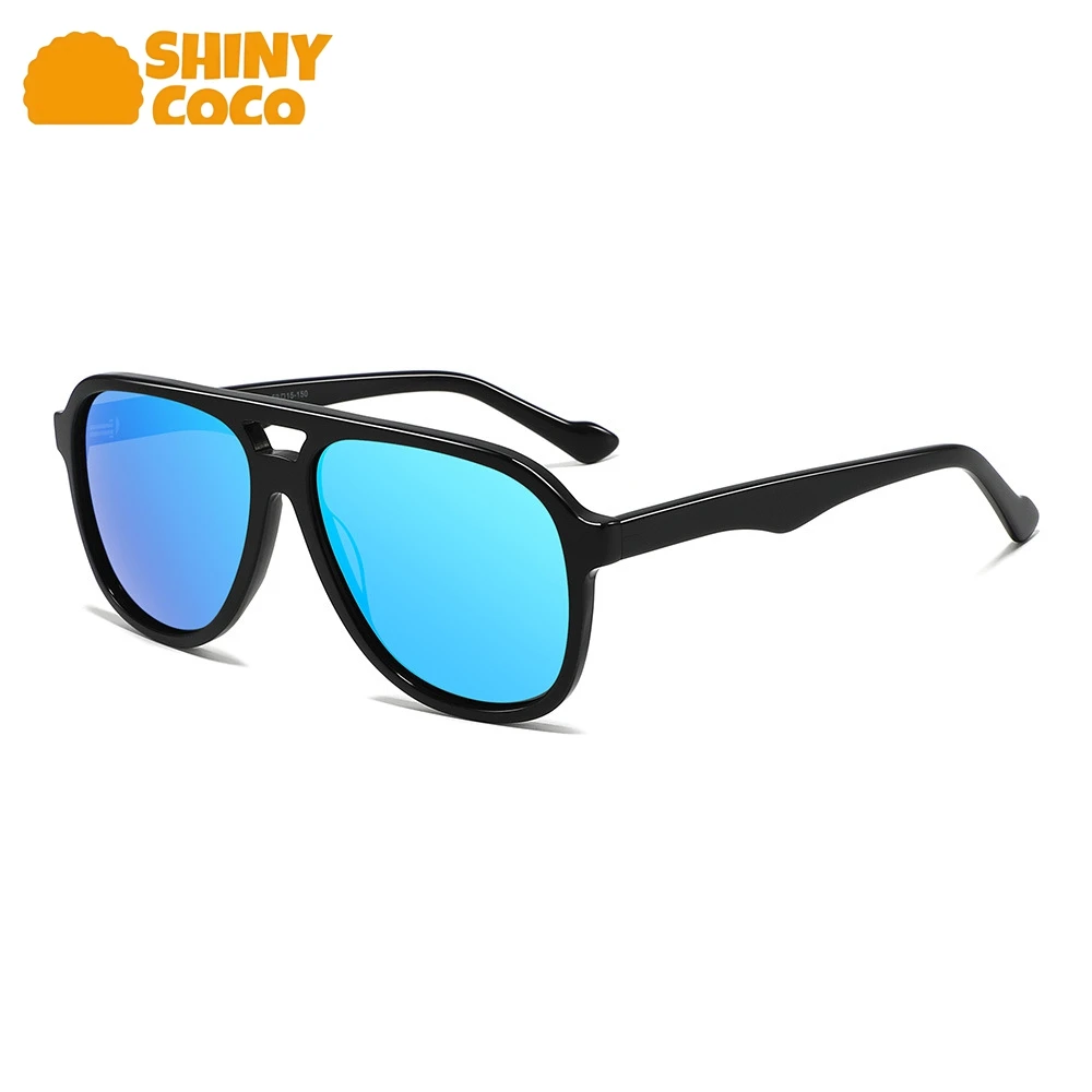

ShinyCoCo Luxury Brand Classic Double Beam Sheet Sunglasses Large Frame Sun Protection Polarized Sunglasses Driving Glasses