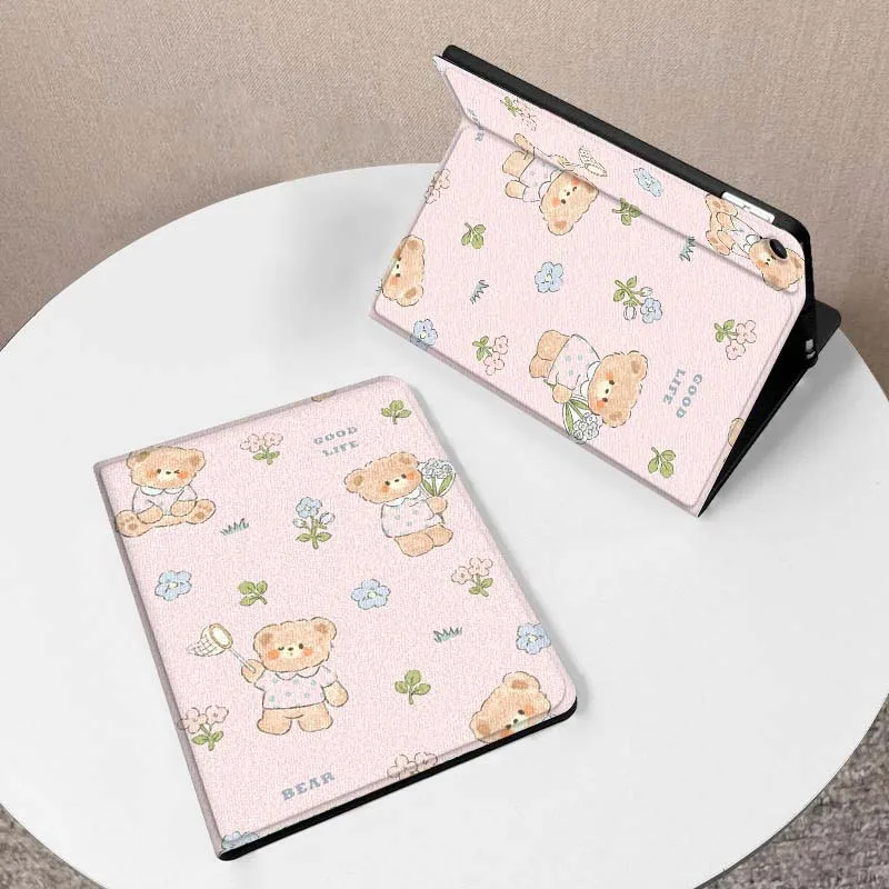 

Cute Teddy Bear Pattern For Samsung Galaxy Tab A7 A9 A11 S6 A A8 Lite Plus 2025 10.4 10.5 10.1 Inch Tablet Case