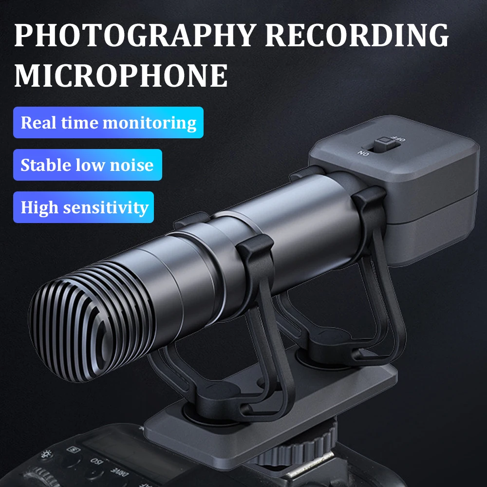 Professional Cardioid  Microphone for iPhone Android Smartphone PC Canon Nikon DSLR Camera Recording Vlog For Outdoors