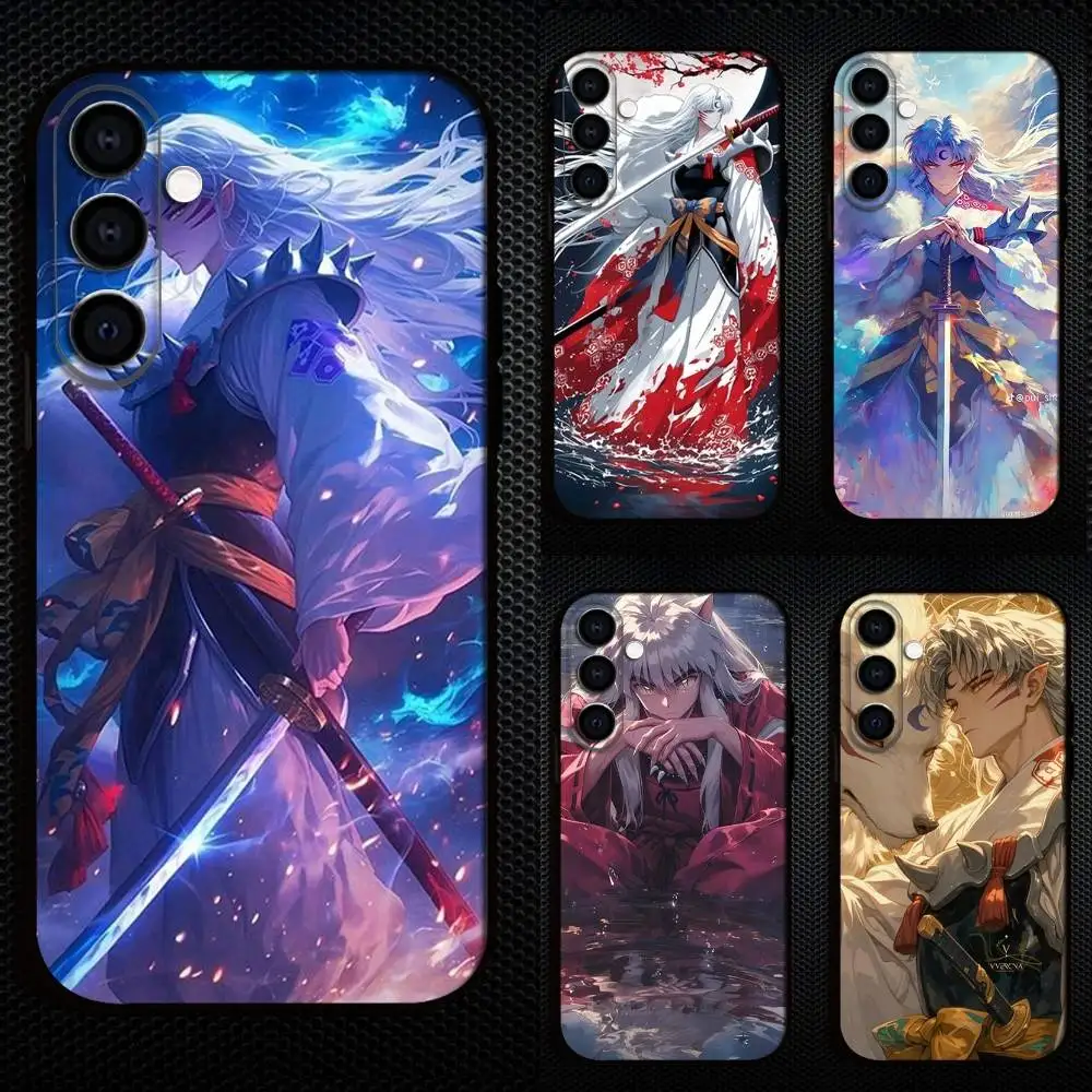 

S-Sesshomaru I-Inuyasha Anime Phone Case For Samsung Galaxy A73,A72,A71,A70,A53,A52,A51,Others Soft Black Cover