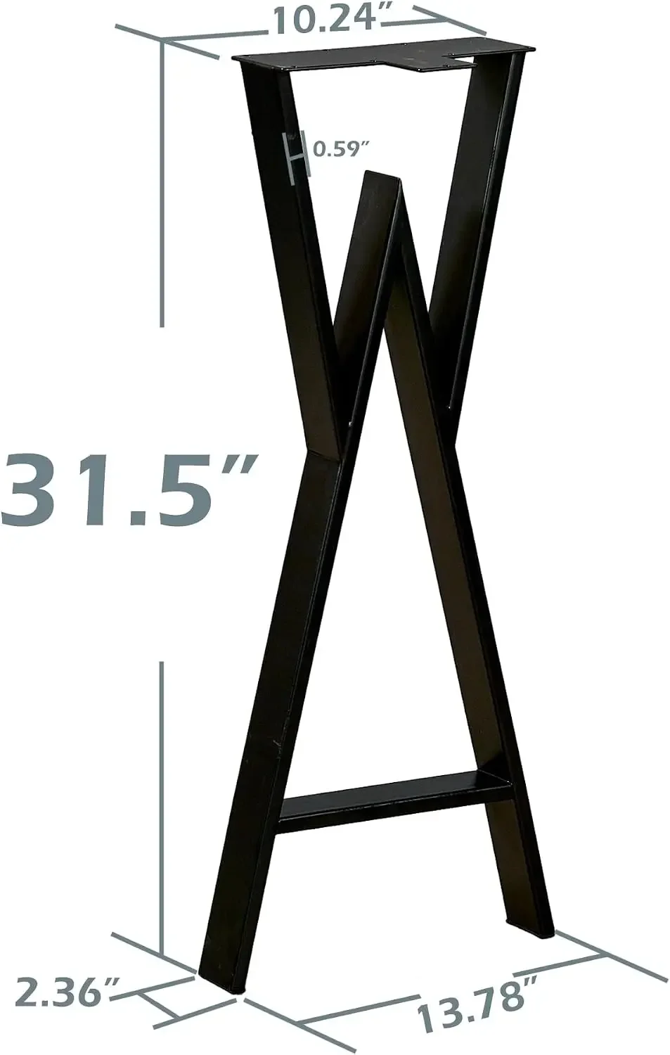 Heavy Duty Metal Table Legs 32 inch Height Black Wrought Iron Legs Industrial Square Tube Legs Coffee Computer Dinning Entryway