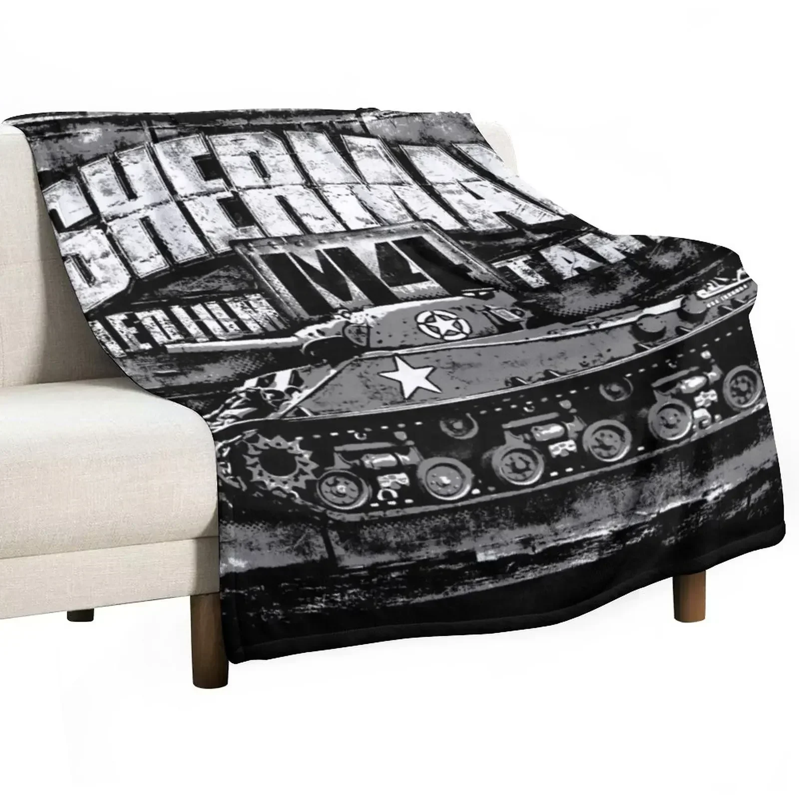 

M4 Sherman Throw Blanket Cozy Warm Blanket for Bed Room Decor