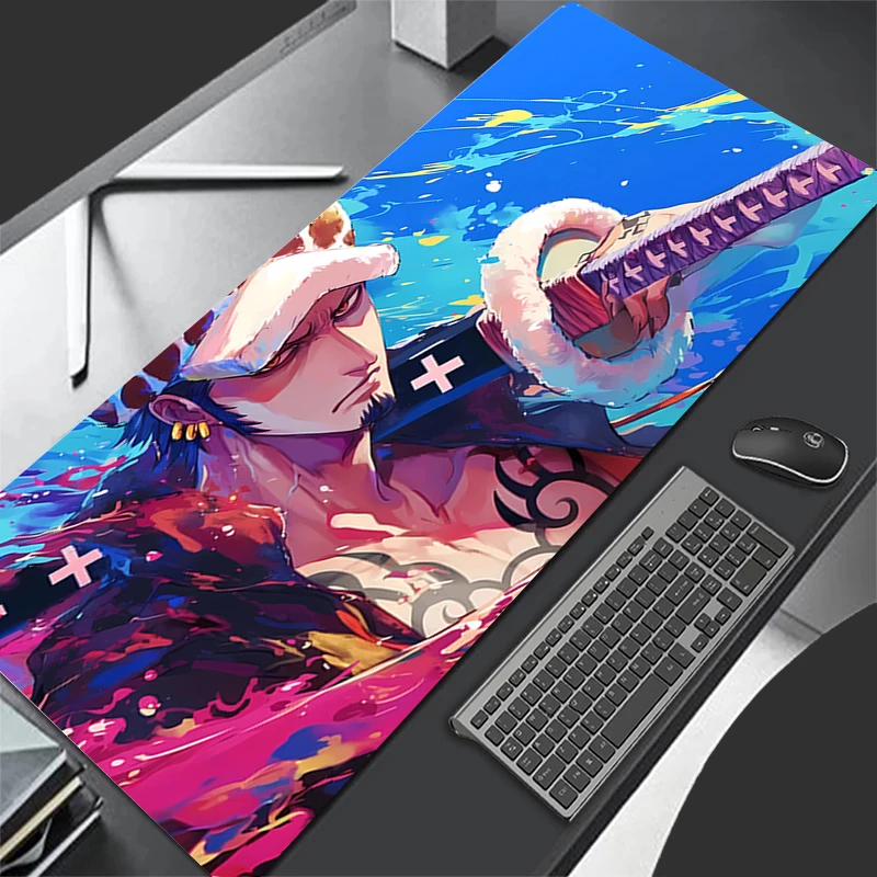 

Mouse Pad one Piece Trafalgar Law Anime Gaming Accessories Mousepad Gamer PC Completo Computer Keyboard Desk Mat Varmilo Table