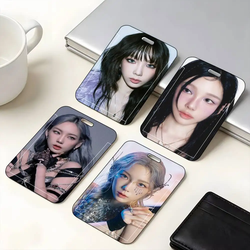 Melodic Versatile Korean Beautiful Singer T-Taeyeon ID Card Sleeve School Card Access Bus Meal Card Protective Sleeve Easy Push