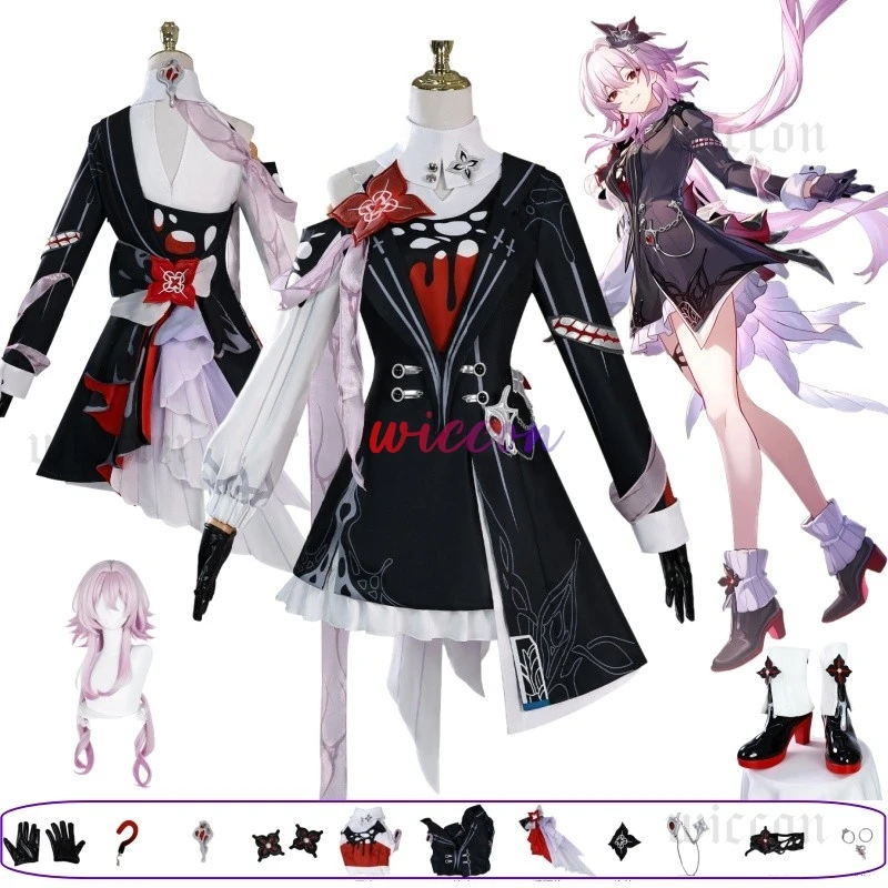 

Honkai Star Rail March 7th Secret Stranger Evernight Cosplay Wig Women Carnival Halloween Outfit