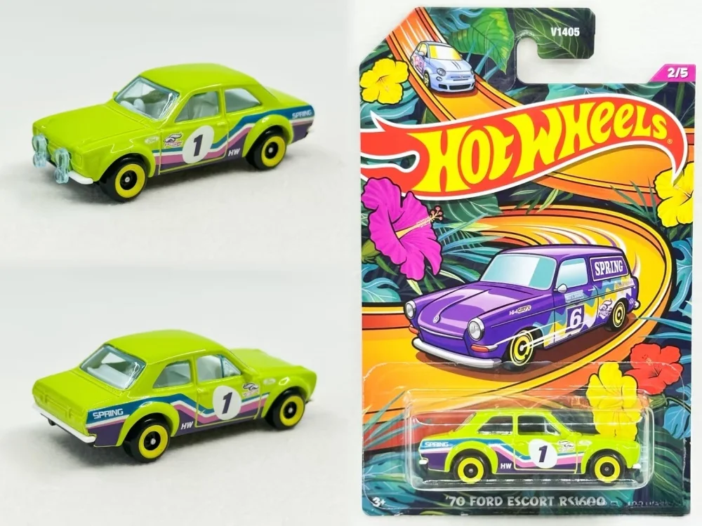 V1405 Hot wheels 1:64 EASTER ASST fiat 500 ford escort rs1600 mini cooper impreza wrx custom Volkswagen odlewany model samochodu ze stopu aluminium