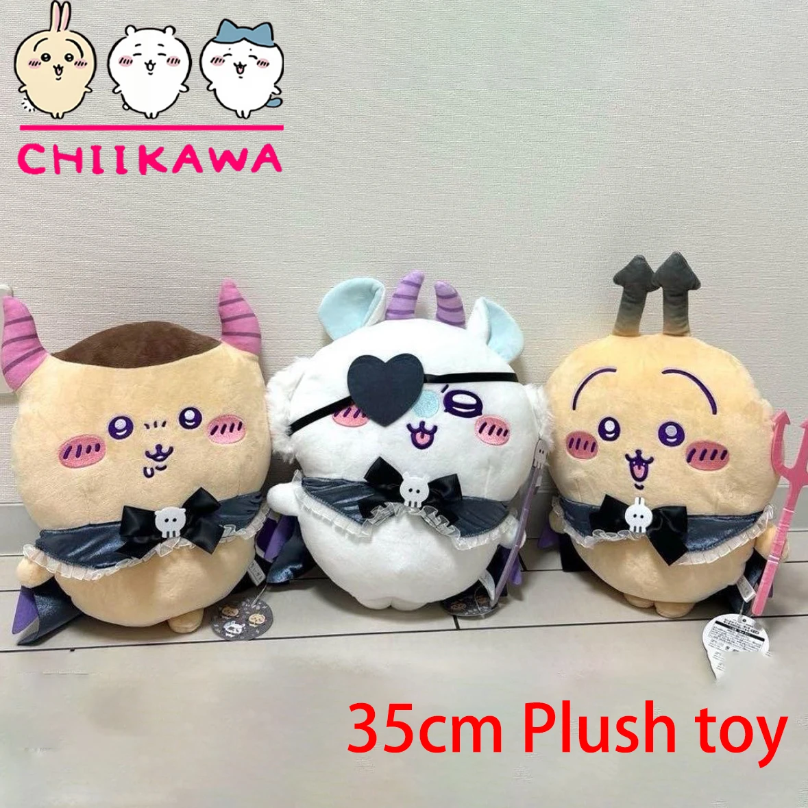 

NEW cute 35cm Chiikawa Momonga Big plush toy "Angel and Demon" series kawaii Kurimanju Usagi Plush doll toy girl's gift
