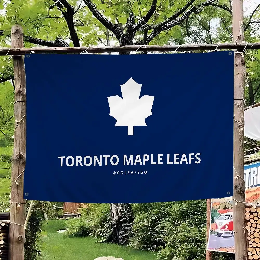 Bandera de Animación de los Toronto Maple Leafs, Tamaño Pequeño, Bandera de Mano, Banderas para Ambiente Exterior